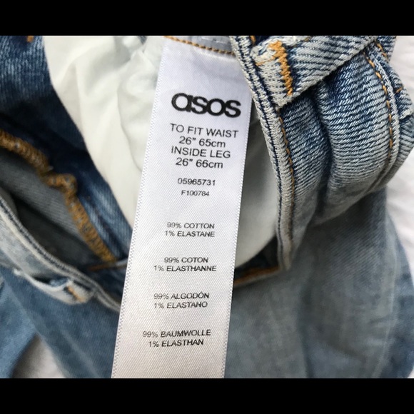 ASOS Distressed high waisted cropped denim jeans - Picture 6 of 7